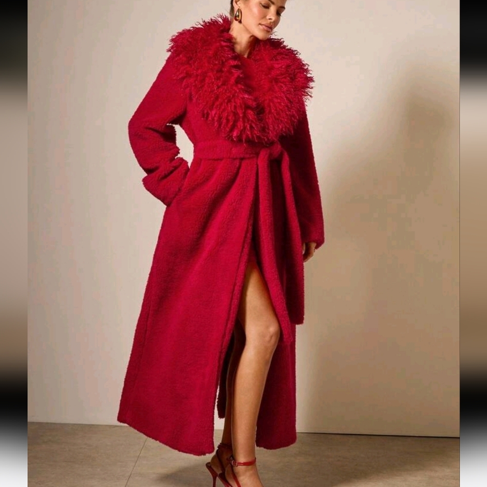 Women's Casual Solid Color Thick Warm Long Sleeve Faux Fur Jacket,Autumn - Picture 1 of 4